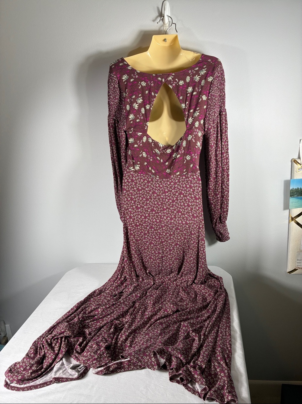 Free People Love Story Maxi Dress Size Large Prairie Boho - Picture 3 of 8